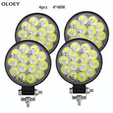 LED Work Light Car Fog Light 48W LED Headlight Front Spotlight 12V Car LED Searchlight For Truck SUV Engineering Work Vehicle