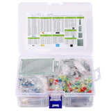 Assortment Resistors 1818PCS LED Triode Capacitors Diodes PCB Potentiometer Variable Resistance Stabilivolt for Arduino UNO MEGA