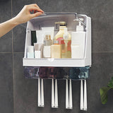 Large Toothbrush Holder Free Punch Mouthwash Holder Storage Set