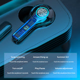 BT 5.1 Wireless Sport Headphones Touch Control Waterproof Charge Box High Quality Three Screen Digital Display Power Bank