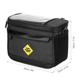 Cycling Insulated Bike Cooler Bag Water Resistant Bike Handlebar Bag Bike Basket Front Bag Pannier with Bike Phone Mount