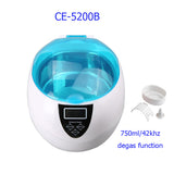 Home Ultrasonic Cleaner Proffesional Jewelry Cleaners 750ML35W 42kHz 5 Timers Glasses Watches Denture Keys Razor Brush Cleaning