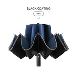 10k Umbrella Female Rainproof Windproof Reflective Umbrella Rain Women Anti-UV Umbrellas Pink Three Folding Automatic Umbrellas