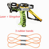 Powerful Slingshot with Wrist Rest Hunting Shooting Darts Steel Balls Laser Slingshot Archery Catapult Camping Fishing Tools