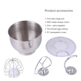 5L Stainless Steel Bowl 6-speed Kitchen Food Stand Mixer Cream Egg Whisk Blender Cake Dough Bread Mixer Maker Machine