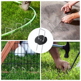 Garden 60pcs U-shaped Nails And 40pcs Spacers Garden Tools Staple Netting Lawn Landscape Pegs Securing Fabric Garden Stakes G8T9