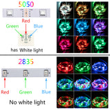 16.4ft (5M) Led Lights For TV Backlight Computer Desk 12V RGB 5050 Infrared Remote Control DIY Flexible Lamp Tape Decorate Party