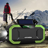Multifunctional Bluetooth Speaker Radio Solar Hand Crank Dynamo Powered FM/AM Weather Radio IPX6 Outdoor Flashlight SOS Speaker