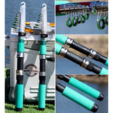 GHOTDA Hard Telescopic Fishing Rod Portable Boat Rock Fishing Rod