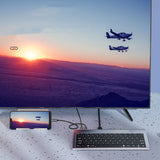 TC-JP10 Type-C Aluminum Alloy Keyboard Dock Docking Station, Splitter, Hub, Multi USB 3.0, HDMI Adapter, 10 in 1