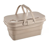 Multifunctional Folding Bucket Camping Basket Portable Outdoor Travel Beach BBQ Picnic Basket Food Fruit Water Car Storage Box