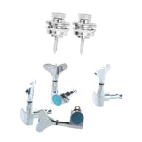 1 Set Sealed Bass Tuning Pegs Tuners Machine Heads &amp; 2 Pcs Non-Slip Guitar Strap Lock Guitar Belts Buckle
