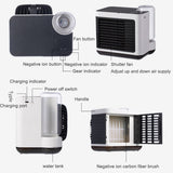 2021 New Sale Usb Charging Negative Ion Air Conditioning Fan Desktop Air Cooler Small Mini Water Cooling Fan