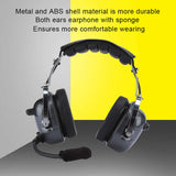 High quality Head Mount Aviation Noise Reduction Headset Racing Noise Canceling Headphone for BAOFENG/Motorola Audifono Metal