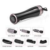 7 in 1 Kit Hair Straightening Comb Set Hair Dryer Brush Multifunctional Hot Cold Wind Curling Straightening Curling Iron Comb