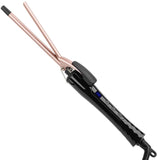 9mm Ceramic Locking Staff Hair Curler Thin Curling Iron for Short/Medium Hair Small Lockers with Gloves