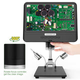 Andonstar AD208S 8.5 Inch LCD 5X-1200X Digital Microscope 1280*800 Adjustable 1080P Scope Soldering Tool with Two Fill Lights