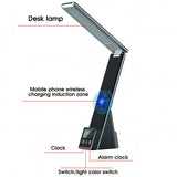 USB Charging LED Desk Table Lamp Wireless Phone Charger Reading Night Light Wireless Charging Desk Lamp 6x10.6x27.7cm