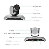Aibecy 1080P HD Conference Camera USB Plug Play 350D Rotation Remote Control Power Adapter for Video Meetings Training Teaching