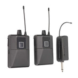 Dual UHF Wireless Microphone System Portable Professional Microphone Set 2 Transmitter + 1 Receiver for Interview Recording