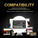 Microphone Sound Audio Mixer F998 Sound Card Audio Mixing Console Amplifier Live Recording Voice Changer Sound Card For Phone PC