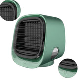 Air Cooler Fan Mini Desktop Air Conditioner With Night Light USB Water Cooling Fan Humidifier Purifier Multifunction Fan
