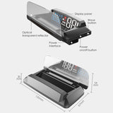 2020 New OBD2 Mirror HUD Car Head Up Display Digital Speed Projector Alarm Oil Temperature Turbo Pressure Auto Gauge