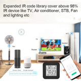 Tuya WiFi Smart IR Remote with Temperature Humidity Sensor Date Display for Air Conditioner TV AC Works with Alexa,Google Home