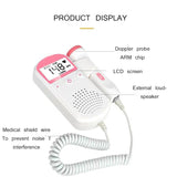 Home Pregnant woman Fetal Heart Rate Monitor Portable radiation-free Baby heartbeat Replaceable battery PR display Fetal Doppler