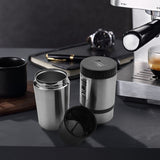 Portable Coffee Maker, Mini Semi-Automatic Coffee Machine Compact Coffee Grinding Equipment Stainless Electric Chargeable Espres