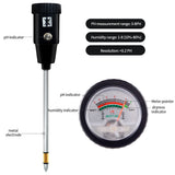 High-precision 2-in-1 PH Tester Acidity Meter Humidity Detector Flower Soil EC Soil Tester 3-8 PH for Garden Greenhouse