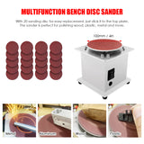 Bench Disc Sander Electric Edge Sharpener 7 Variable Speed 20 Sanding Discs Self-adhesive DIY Benchtop Sanding Polishing Grinder