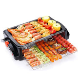 220V Smokeless Barbecue Electric Meat Grill Barbecue Food Electric Oven With 4 Mini Grill Plates