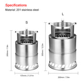 Outdoor Camping Equipment Windproof Wood Stoves Furnace Deconstructable Portable Picnic Stoves Cross Border Cooking Gas Burner