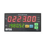 Dual Light-emitting Diode Display Digital Counter 90~265V AC/DC Length Meter with 2 Relay Output and Pulse PNP NPN
