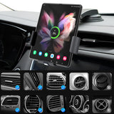 15W Car Wireless Charger Fold Screen Big Pad Qi Fast Phone Charging Holder for Samsung Galaxy Z Fold 3 2 5G iPhone 13 Pro Max