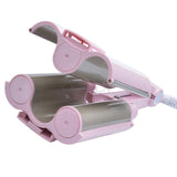 Three Barrel Ceramic Ionic Big Wave Automatic Lcd Curling Iron 3 Barrel Curling Iron Hair Curler