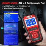 KONNWEI KW870 6V 12V Car Motorcycle Battery Tester OBD2 Diagnostics Scanner 2000CCA Cranking Charging Test Tools for the Car
