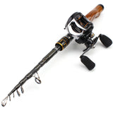 2.1M Fishing rod with reel Casting Rod and reel set Travel lure Trout telescopic fishing rod  Lure 5-20g pocket fishing rods
