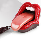 Red Lips Kiss landline house Mini Telephone Corded phones for home fixed mouse portable wired land line for children kids lady