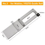 90 Degree Angle Stop for Festool and Makita Rails Track Saw,Square Guide Rail Clamp Woodworking Aluminum Right Angle Guide Plate