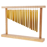 Durable 20-tone Handcraft Windchime Bar Chime W/ Wood Stand 38.5 X 27cm