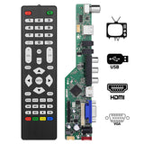 V53 universal lcd led tv controller driver board VGA HD-MI USB TV motherboard analog full kit 20P 1ch 8bit 2 CCFL wide inverter