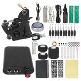 Complete Tattoo Kit Disposable Tattoo Needles Professional Tattoo Machine Kit Long Tattoo Pedal Shock Absorption Rubber Bands