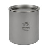 350ml Titanium Cup with Lid Lightweight Camping Water Cup for Backpacking Camping Fishing