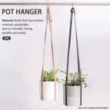 Garden Home Portable Plant Hanger Patio Faux Leather Hanging Basket Flexible Indoor Outdoor Adjustable Length Wall Decoration