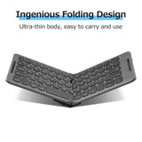 Portable Wireless BT Keyboard Folding Keyboard Comfortable Typing Feel Rechargeable Lithium Battery for Windows/Android/iOS