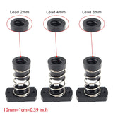 3D Printer T8 POM Anti-Backlash Spring Loaded Nut Elimination2mm / 4mm / 8mm 87HA