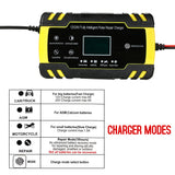 Automatic Battery Chargers Digital LCD Display Car Battery Chargers Power Puls Repair Chargers Wet Dry Lead Acid