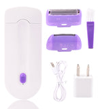 2 In 1 Rechargeable Electric Epilator Women Painless Hair Removal Lady Epilator Device Instant Sensor Light Shaver Dropshipping